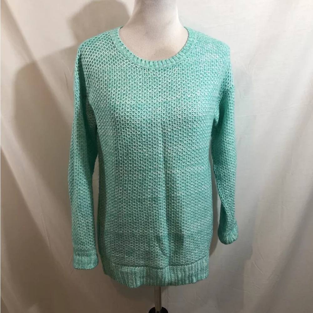 SO Aqua Long Sleeve Sweater - Womens M, Bust 20”, Length 28”